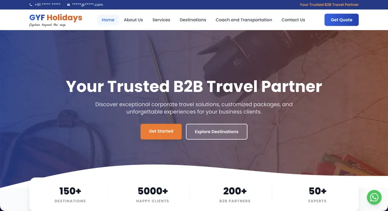 GYF Holidays: B2B Travel Portal built by Datasoft Technologies