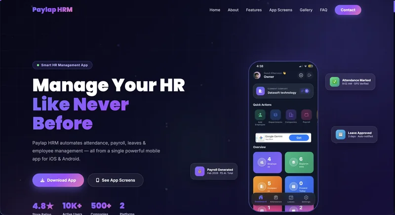 PayLap HRM: HRMS built by Datasoft Technologies