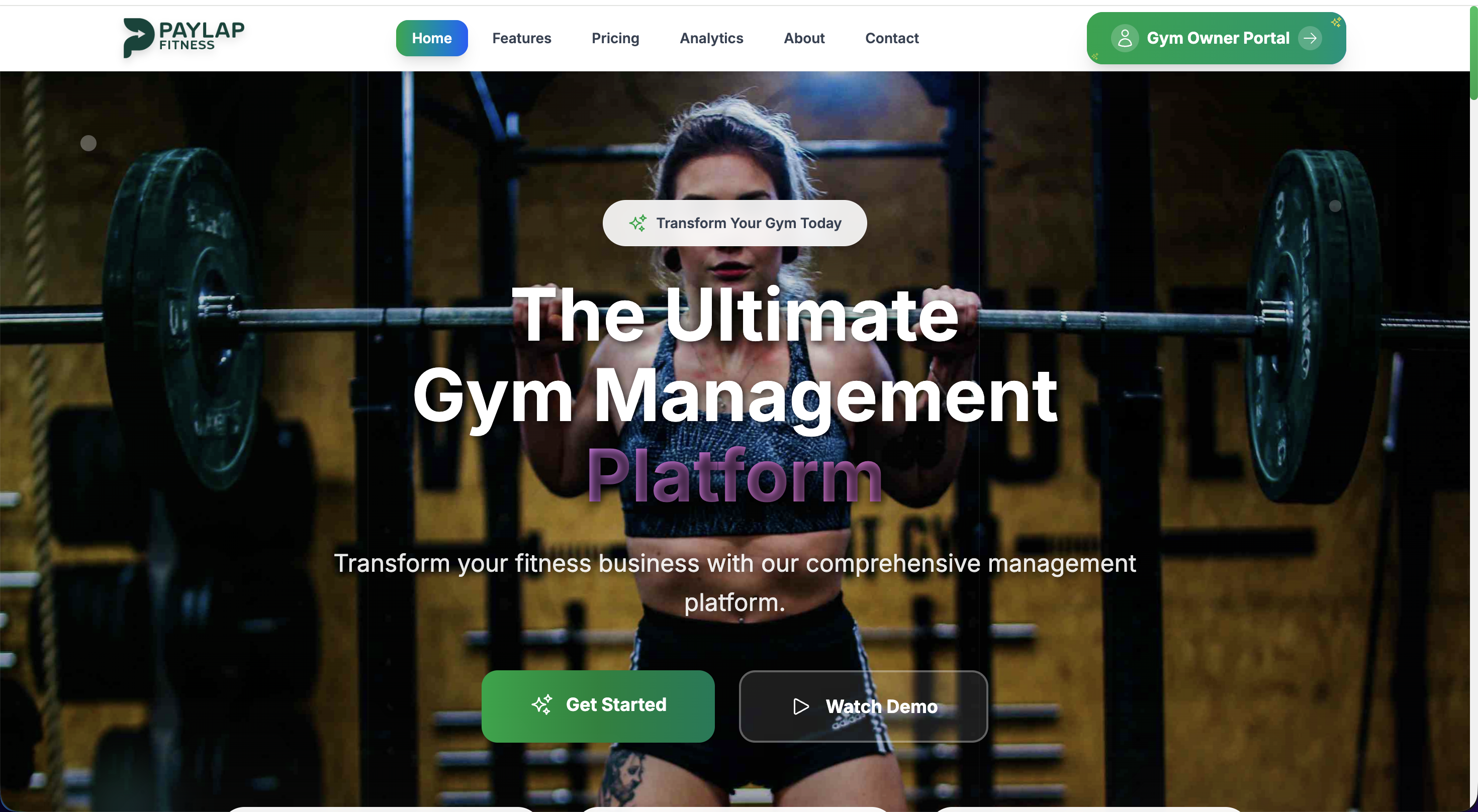 Paylap Fitness Dashboard